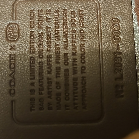 NWT COACH KAFFE FASSET BAG - Picture 8 of 17